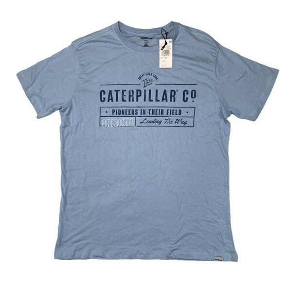 Caterpillar Other - Caterpillar Mens Foundation Pioneers Logo T-Shirt Blue Fog M
